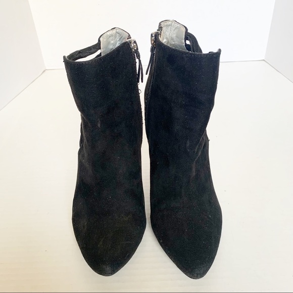 Nine West Olivia3Y Black Suede Leather Heel Boots - Picture 2 of 10